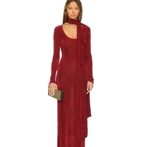 SER.O.YA Deep Red Maxi Dress